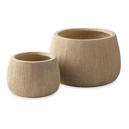 VivaTerra Fiber Clay Planters, Set of 2