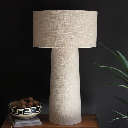 VivaTerra Bouclé Fabric Table Lamp