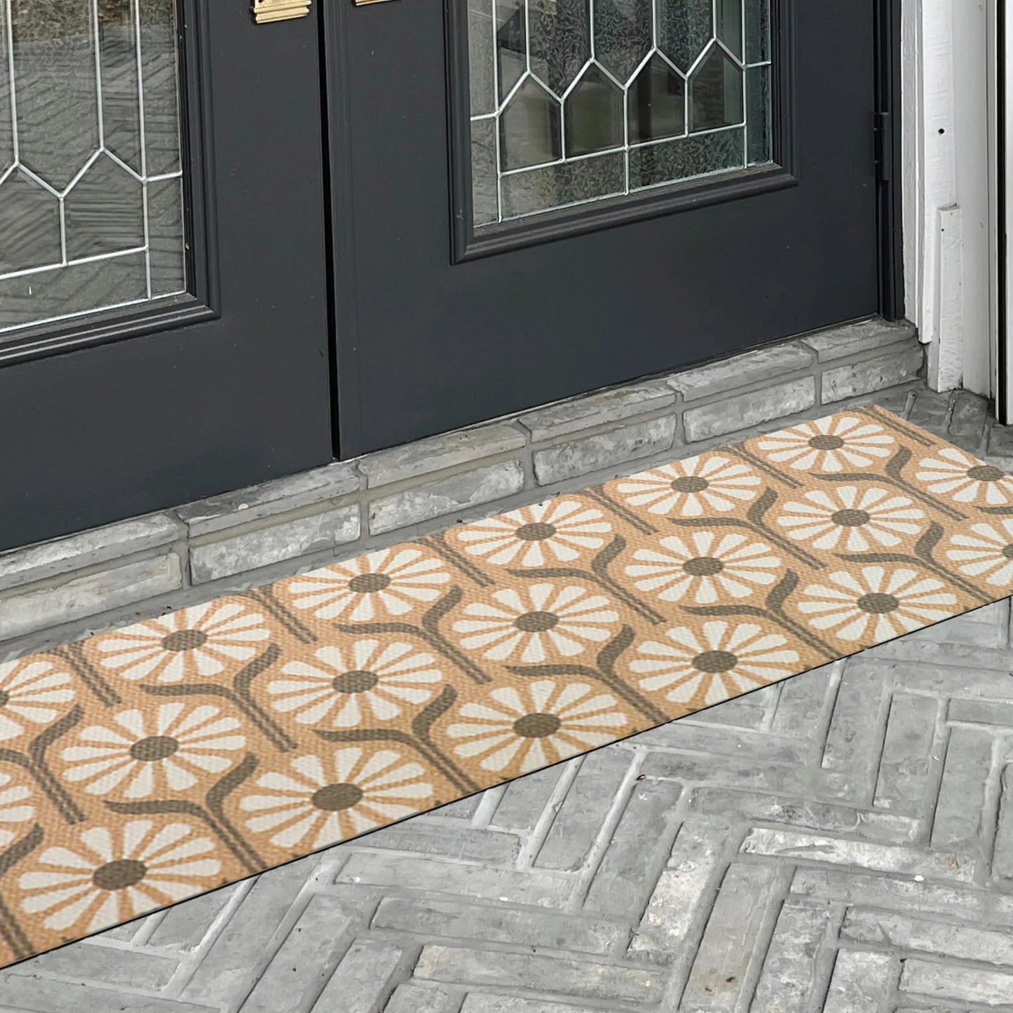 VivaTerra Retro Daisies Double-Length Doormat