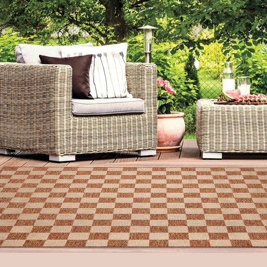 VivaTerra Indoor/ Outdoor Roma Checkerboard Rug Collection