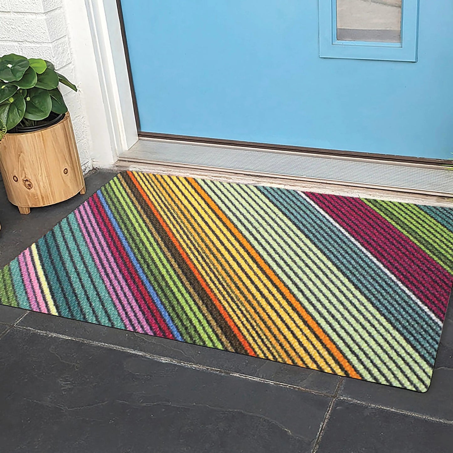 VivaTerra Dutch Fields Diagonal Stripes Doormat