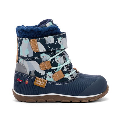 See Kai Run Boy's Gilman Waterproof/Insulated Navy/Polar Bear - Final Sale