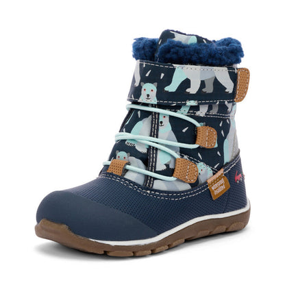 See Kai Run Boy's Gilman Waterproof/Insulated Navy/Polar Bear - Final Sale