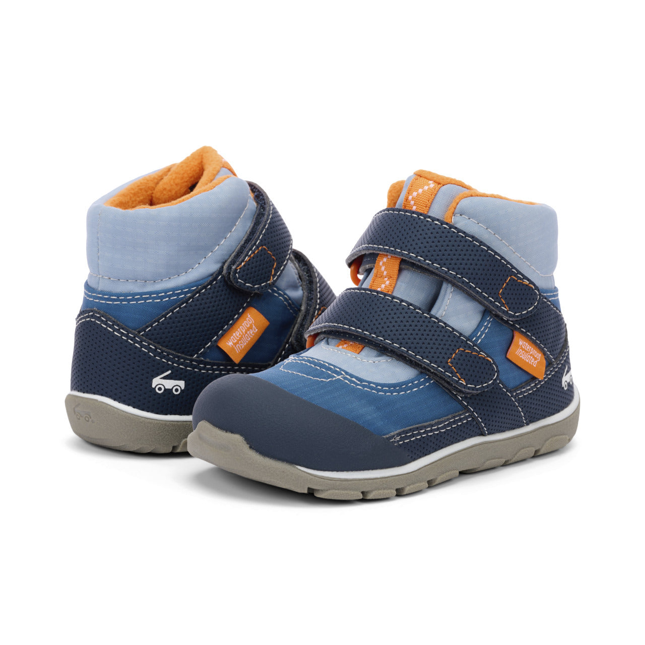 See Kai Run Boy's Atlas Waterproof/Insulated Blue/Orange