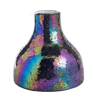 VivaTerra Rainbow Iridescent Glass Mosaic Firepot