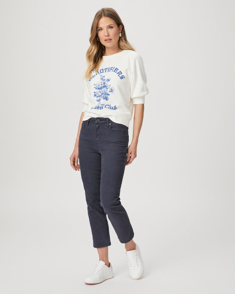 Paige Women's Cindy Crop - Vintage Navy Haze