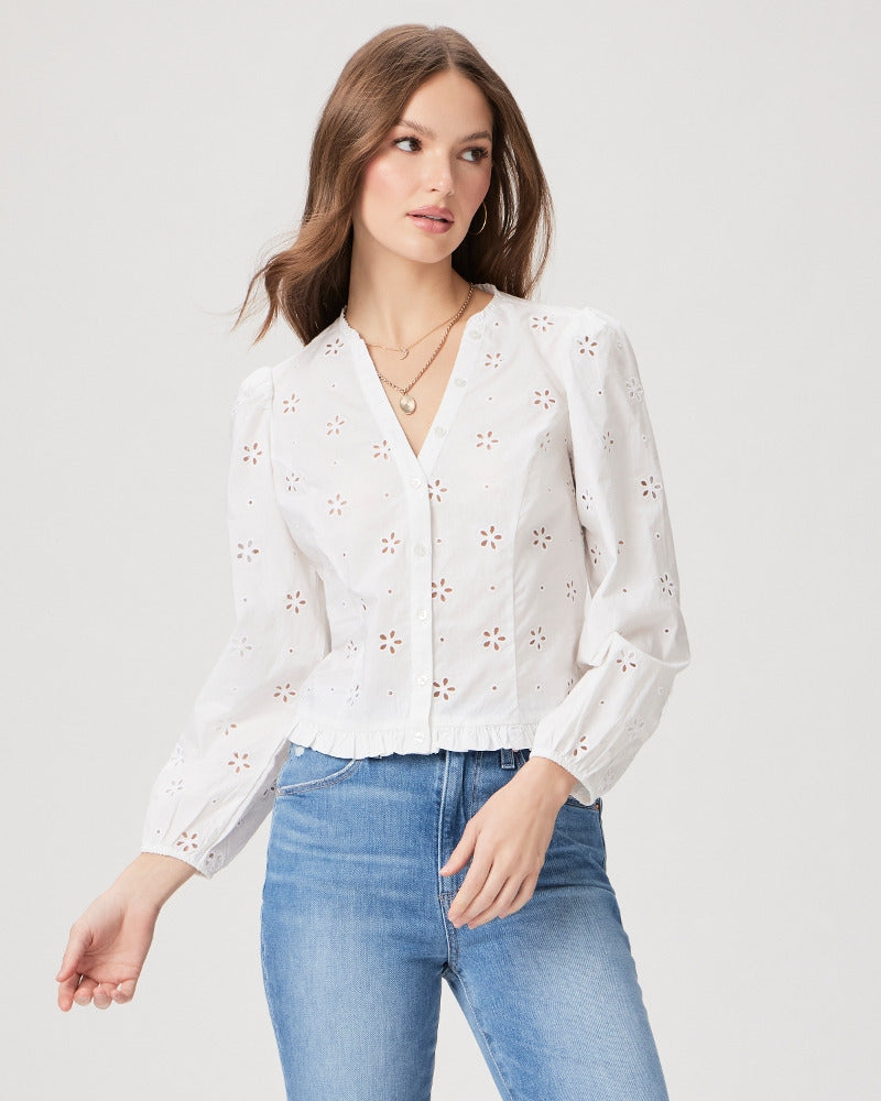 Paige Women's Juno Blouse - White