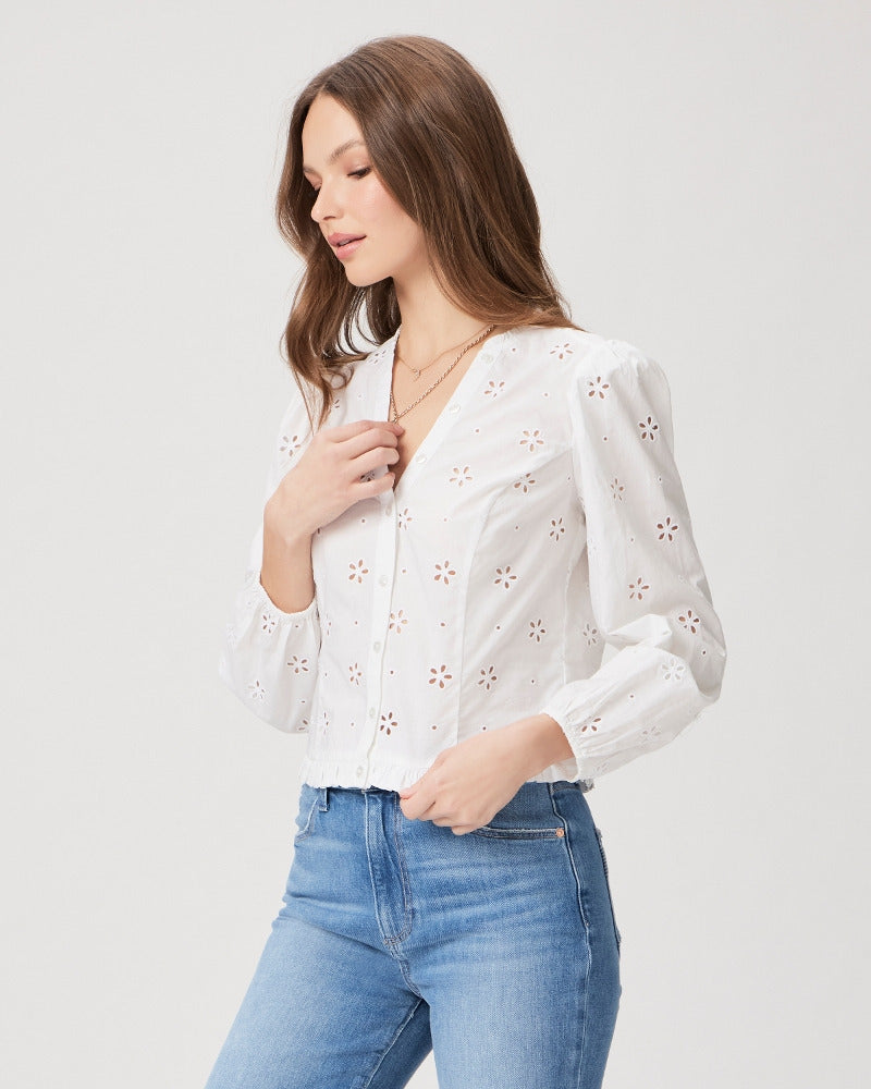 Paige Women's Juno Blouse - White