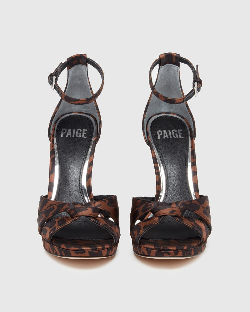 Paige Women's Val Sandal - Leopard Satin