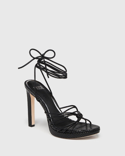 Paige Women's Viola Sandal - Black Leather