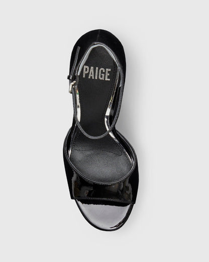 Paige Women's Cory Sandal - Black Patent Leather