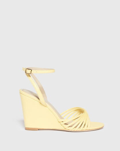 Paige Women's Sami Wedge - Pale Yellow Leather