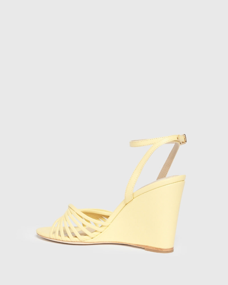 Paige Women's Sami Wedge - Pale Yellow Leather