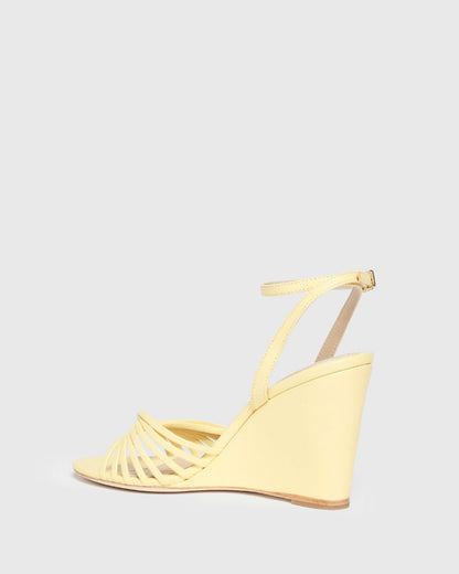 Paige Women's Sami Wedge - Pale Yellow Leather