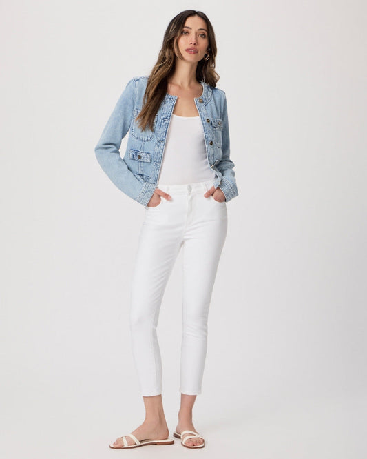 Paige Women's Hoxton Crop - Crisp White