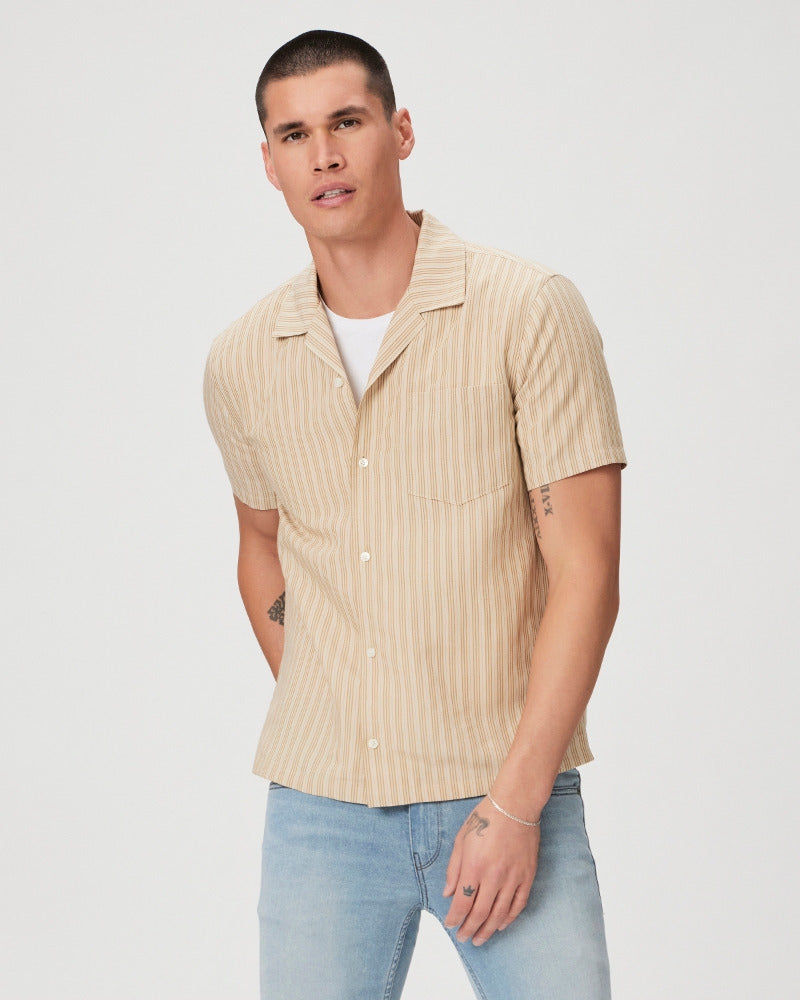 Paige Men's Albro Shirt - Warm Cream