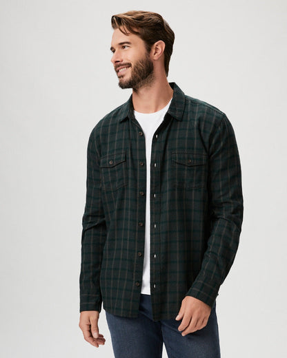 Paige Men's Everett Shirt - Emerald Haze