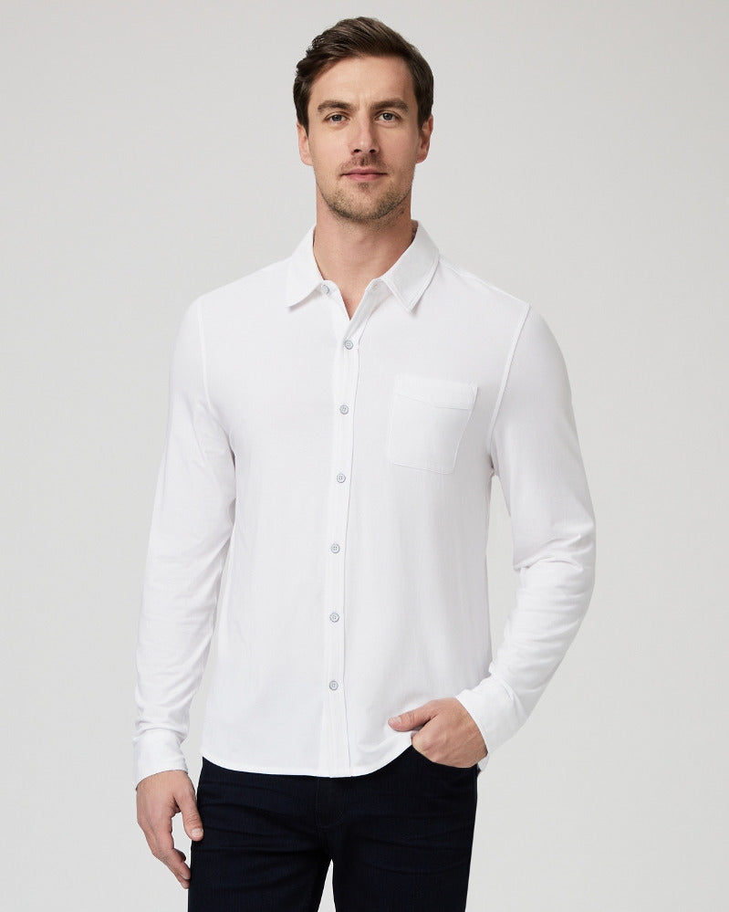 Paige Men's Stockton Button Up - Fresh White