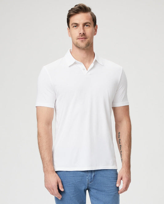 Paige Men's Burke Polo Shirt - Fresh White