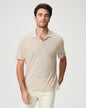 Paige Men's Shelton Polo - Mocha Cream