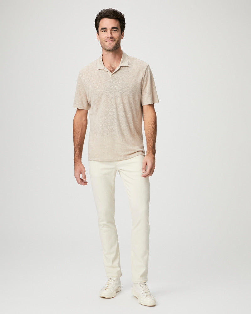 Paige Men's Shelton Polo - Mocha Cream