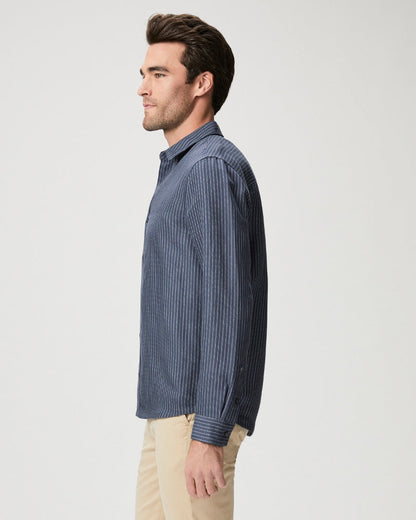 Paige Men's Peters Shirt - Blue Nights