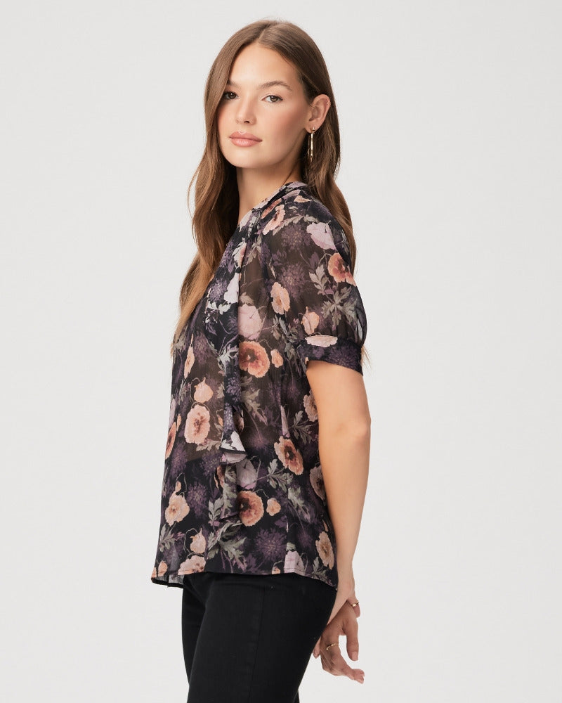 Paige Women's Tangi Blouse - Obsidian Multi Silk