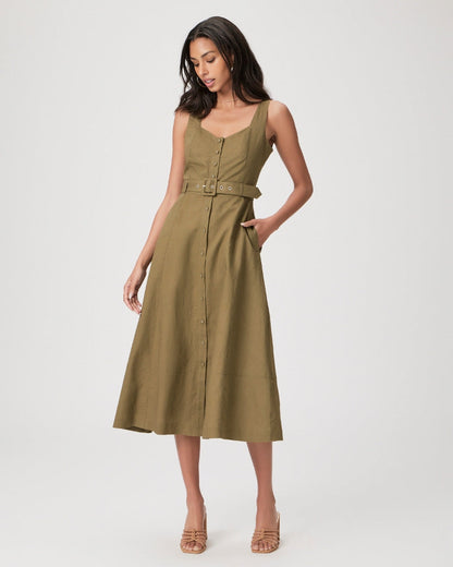 Paige Women's Arienne Dress - Military Green