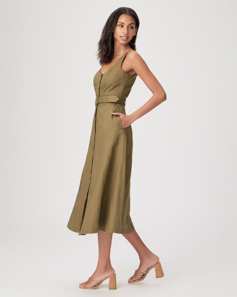 Paige Women's Arienne Dress - Military Green