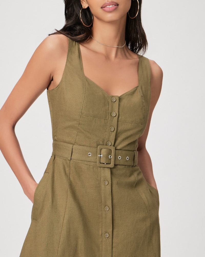 Paige Women's Arienne Dress - Military Green