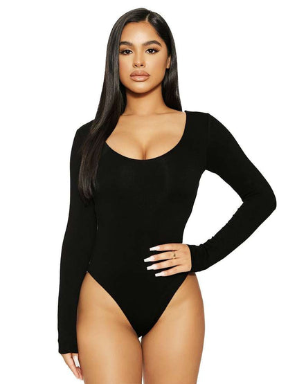 Naked Wardrobe Women's Nw Round Neck Bodysuit