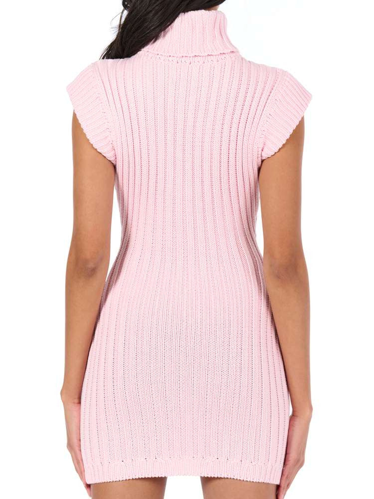 Naked Wardrobe Women's Knit Turtleneck Mini Dress