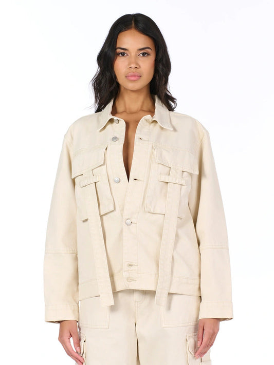 Naked Wardrobe Women's Cargo Utility Jacket