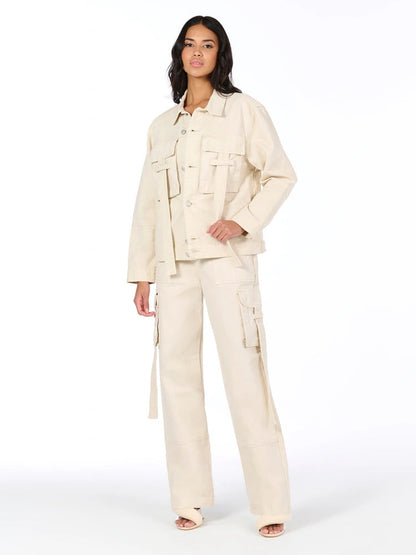 Naked Wardbrobe Women's V-Waist Cargo Pant