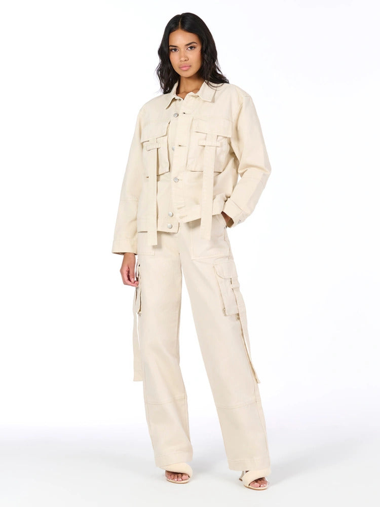 Naked Wardbrobe Women's V-Waist Cargo Pant