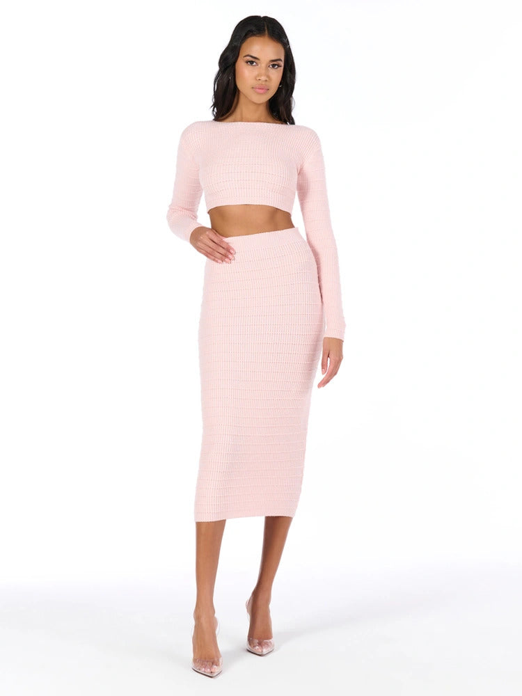 Naked Wardrobe Women's Knit Midi Skirt