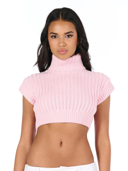 Naked Wardrobe Women's Knit Turtleneck Top