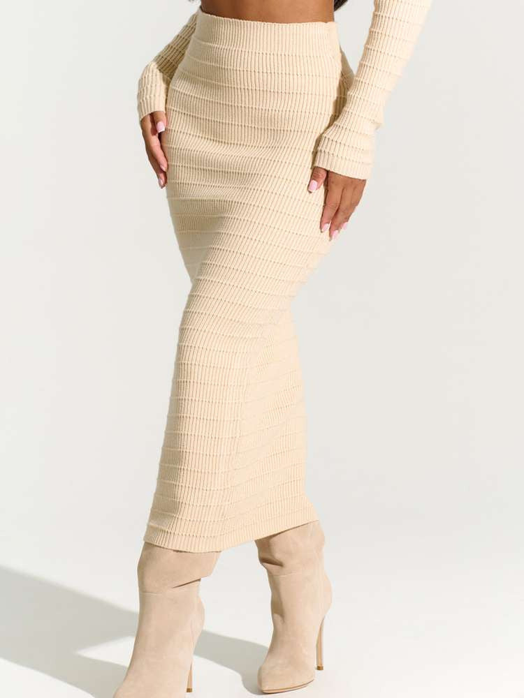 Naked Wardrobe Women's Knit Midi Skirt