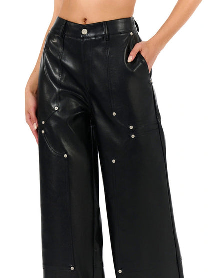 Naked Wardbrobe Women's The Patch Faux Leather Pant