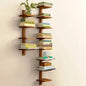 VivaTerra Recycled Golden Teak Takara Column Shelves&Ladder