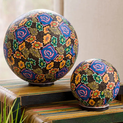 VivaTerra Clay Lighted Globes